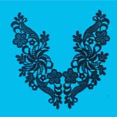 Páros csipke rátét - Black (Fekete)